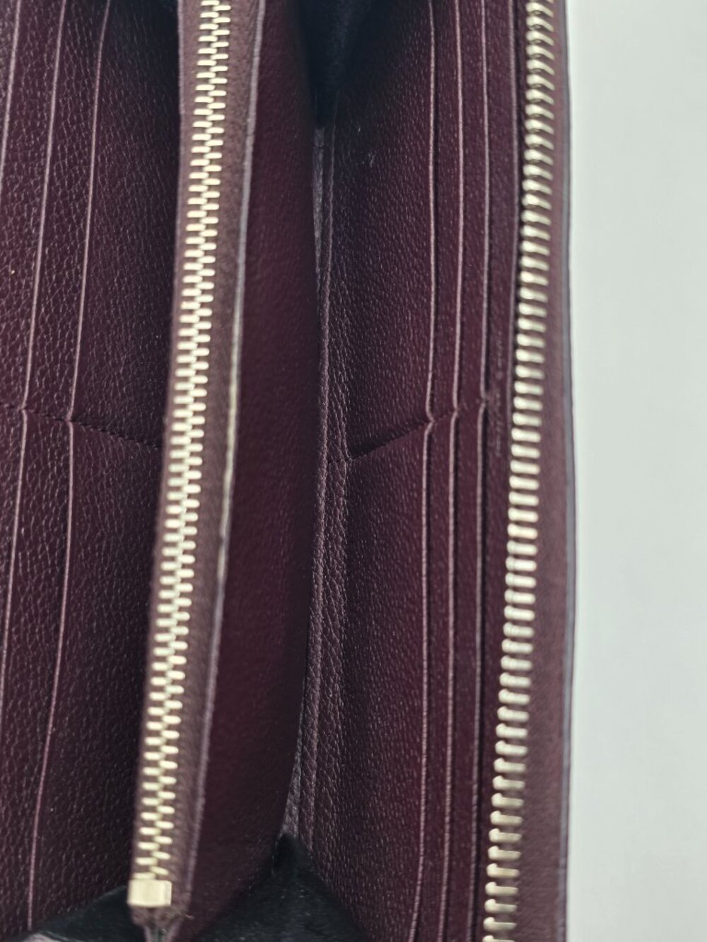 YSL Maroon Zipper Long Wallet - Picture 8 of 16